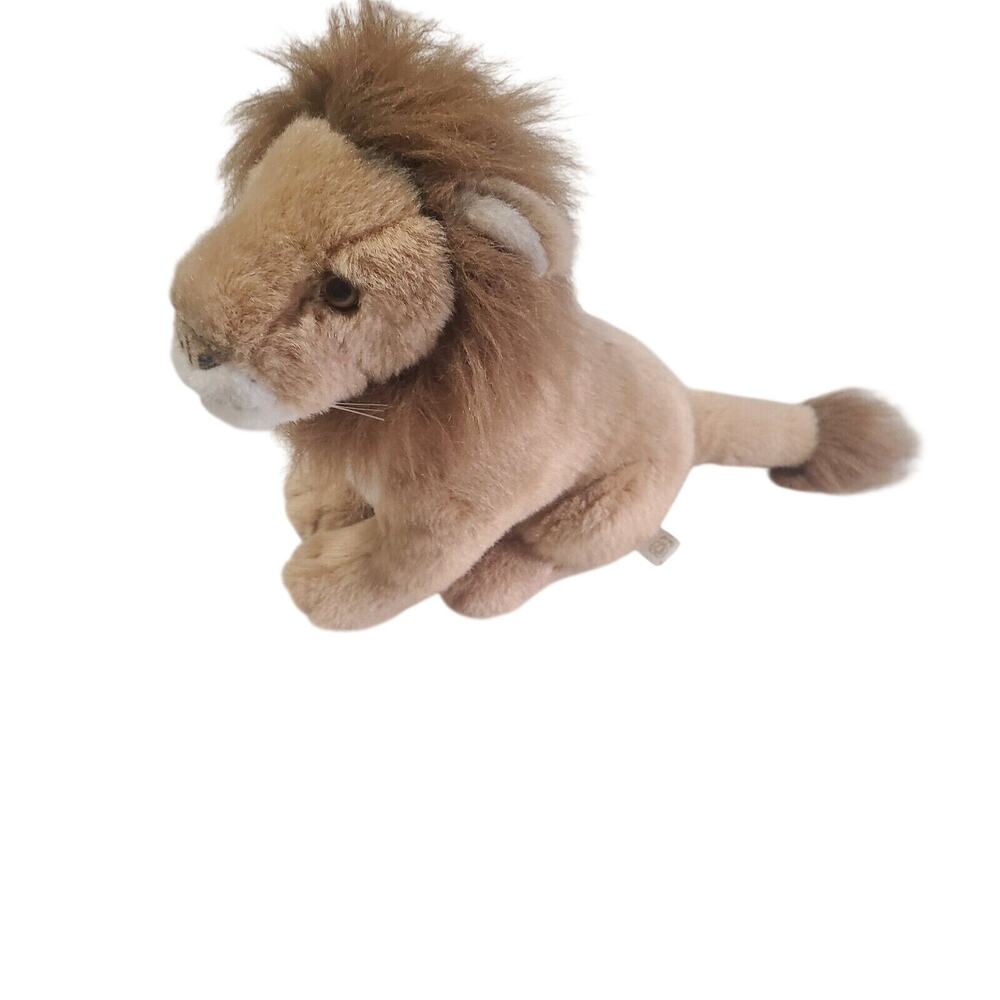Vintage America Wego Lion Plush 11" Sitting Stuffed Animal Toy Beige White